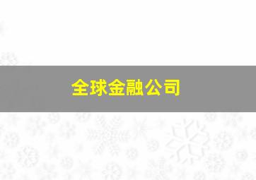 全球金融公司