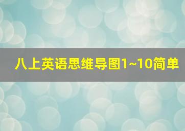 八上英语思维导图1~10简单