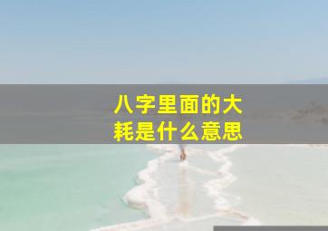 八字里面的大耗是什么意思