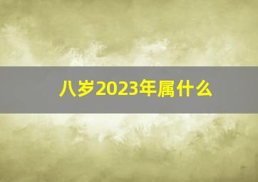 八岁2023年属什么