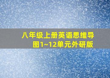 八年级上册英语思维导图1~12单元外研版