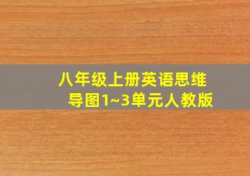 八年级上册英语思维导图1~3单元人教版