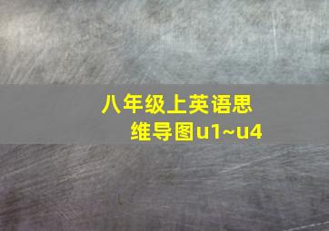 八年级上英语思维导图u1~u4