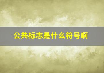 公共标志是什么符号啊