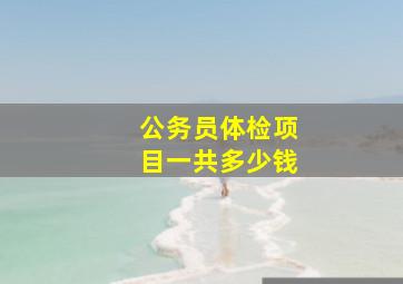 公务员体检项目一共多少钱