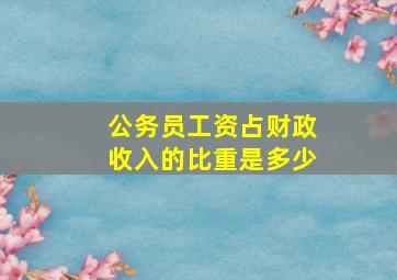 公务员工资占财政收入的比重是多少