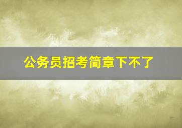 公务员招考简章下不了