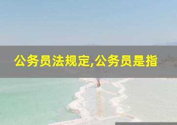 公务员法规定,公务员是指