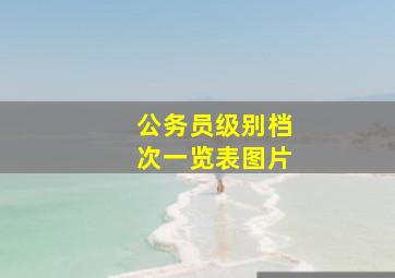 公务员级别档次一览表图片