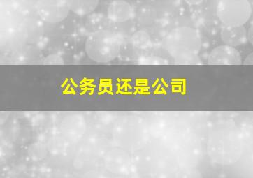 公务员还是公司