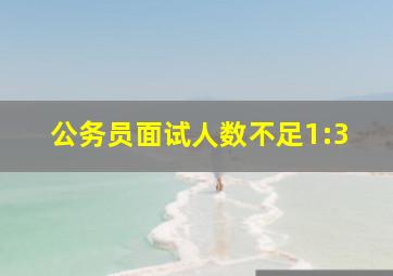 公务员面试人数不足1:3