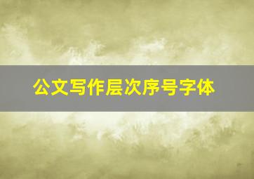 公文写作层次序号字体