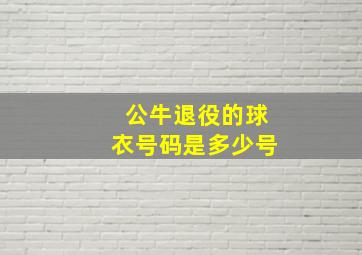 公牛退役的球衣号码是多少号