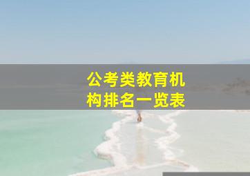 公考类教育机构排名一览表