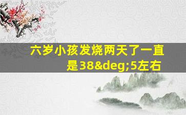 六岁小孩发烧两天了一直是38°5左右