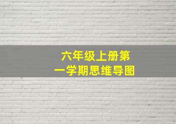 六年级上册第一学期思维导图