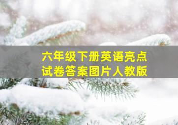 六年级下册英语亮点试卷答案图片人教版