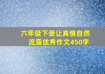 六年级下册让真情自然流露优秀作文450字