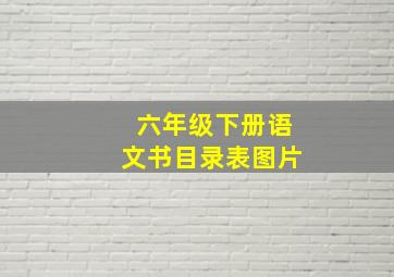 六年级下册语文书目录表图片