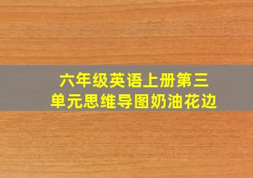 六年级英语上册第三单元思维导图奶油花边