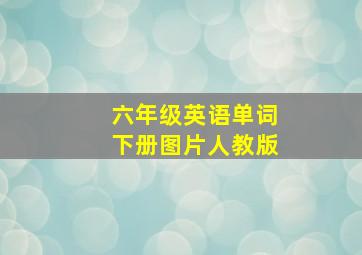 六年级英语单词下册图片人教版