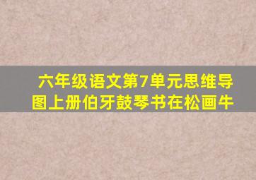 六年级语文第7单元思维导图上册伯牙鼓琴书在松画牛