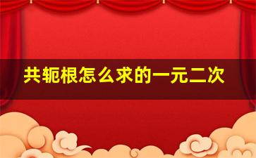 共轭根怎么求的一元二次