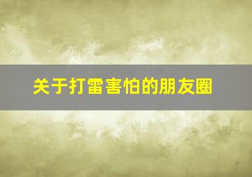 关于打雷害怕的朋友圈