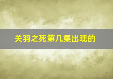 关羽之死第几集出现的