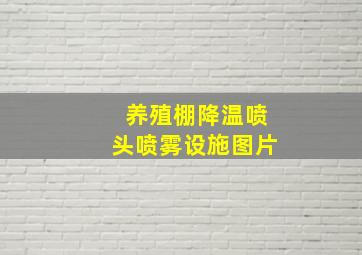 养殖棚降温喷头喷雾设施图片