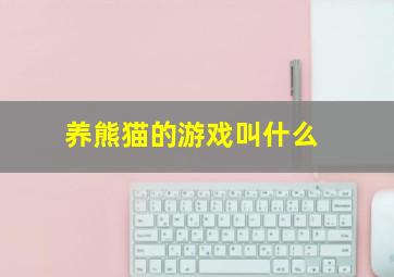 养熊猫的游戏叫什么