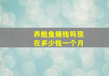 养鲍鱼赚钱吗现在多少钱一个月