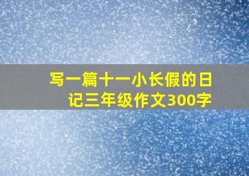 写一篇十一小长假的日记三年级作文300字