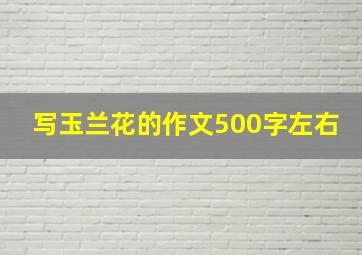 写玉兰花的作文500字左右