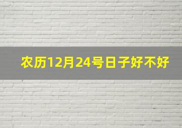 农历12月24号日子好不好