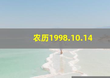 农历1998.10.14