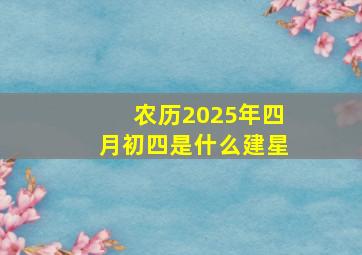 农历2025年四月初四是什么建星