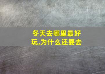 冬天去哪里最好玩,为什么还要去