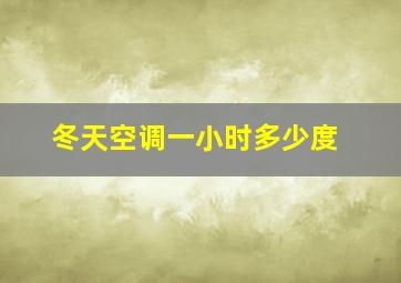 冬天空调一小时多少度