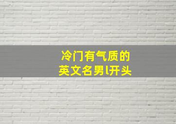 冷门有气质的英文名男l开头