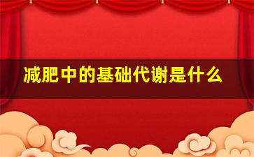 减肥中的基础代谢是什么