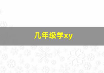 几年级学xy