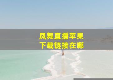 凤舞直播苹果下载链接在哪