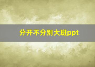 分开不分别大班ppt