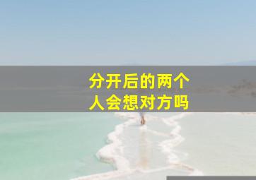 分开后的两个人会想对方吗