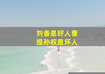 刘备是好人曹操孙权是坏人