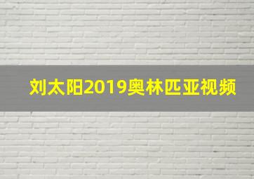 刘太阳2019奥林匹亚视频