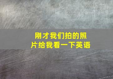 刚才我们拍的照片给我看一下英语