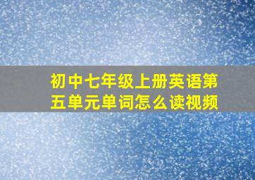 初中七年级上册英语第五单元单词怎么读视频