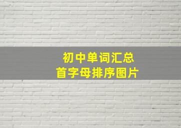 初中单词汇总首字母排序图片